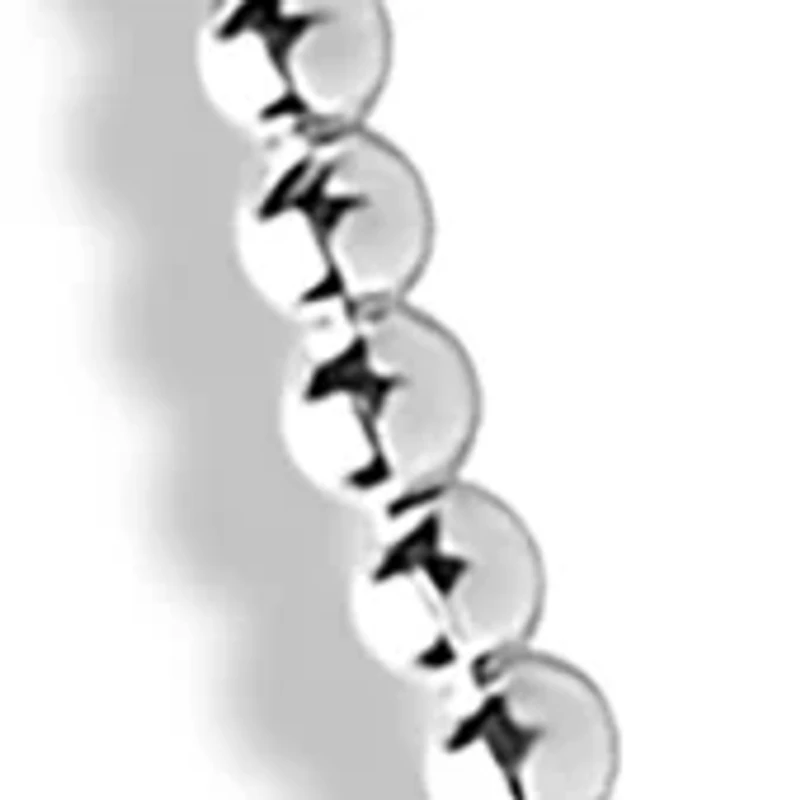 Sterling Silver Multi Beads Cable Chain Anklet