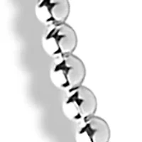 Sterling Silver Multi Beads Cable Chain Anklet