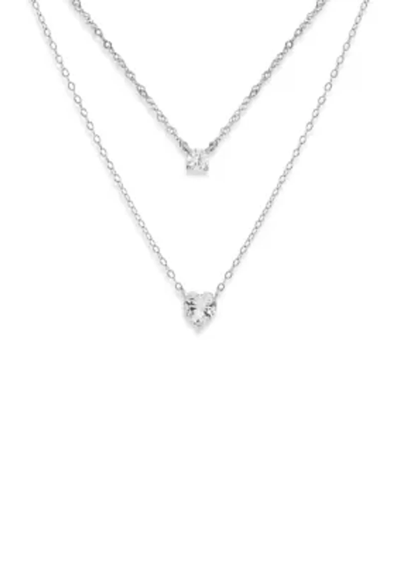 Double Strand Silver Necklace