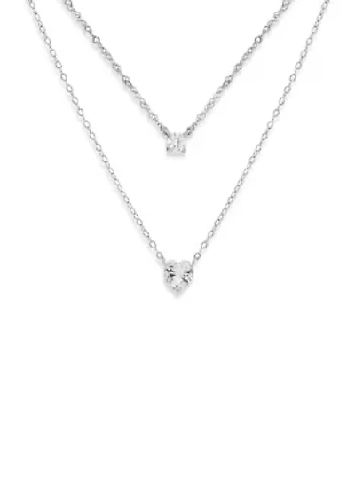 Double Strand Silver Necklace