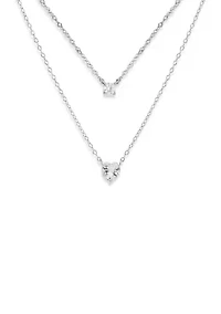 Double Strand Silver Necklace