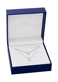 Double Strand Silver Necklace