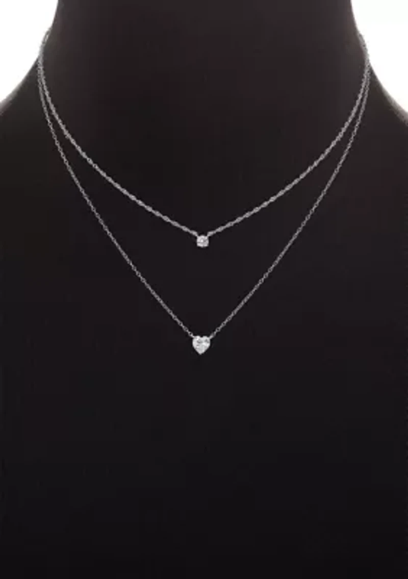 Double Strand Silver Necklace