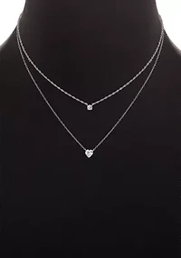 Double Strand Silver Necklace