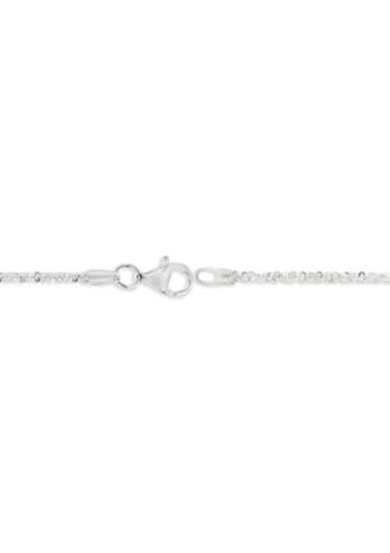 Sterling Silver Sparkle Chain Necklace