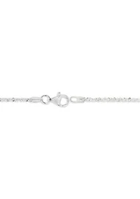 Sterling Silver  Sparkle Chain Necklace