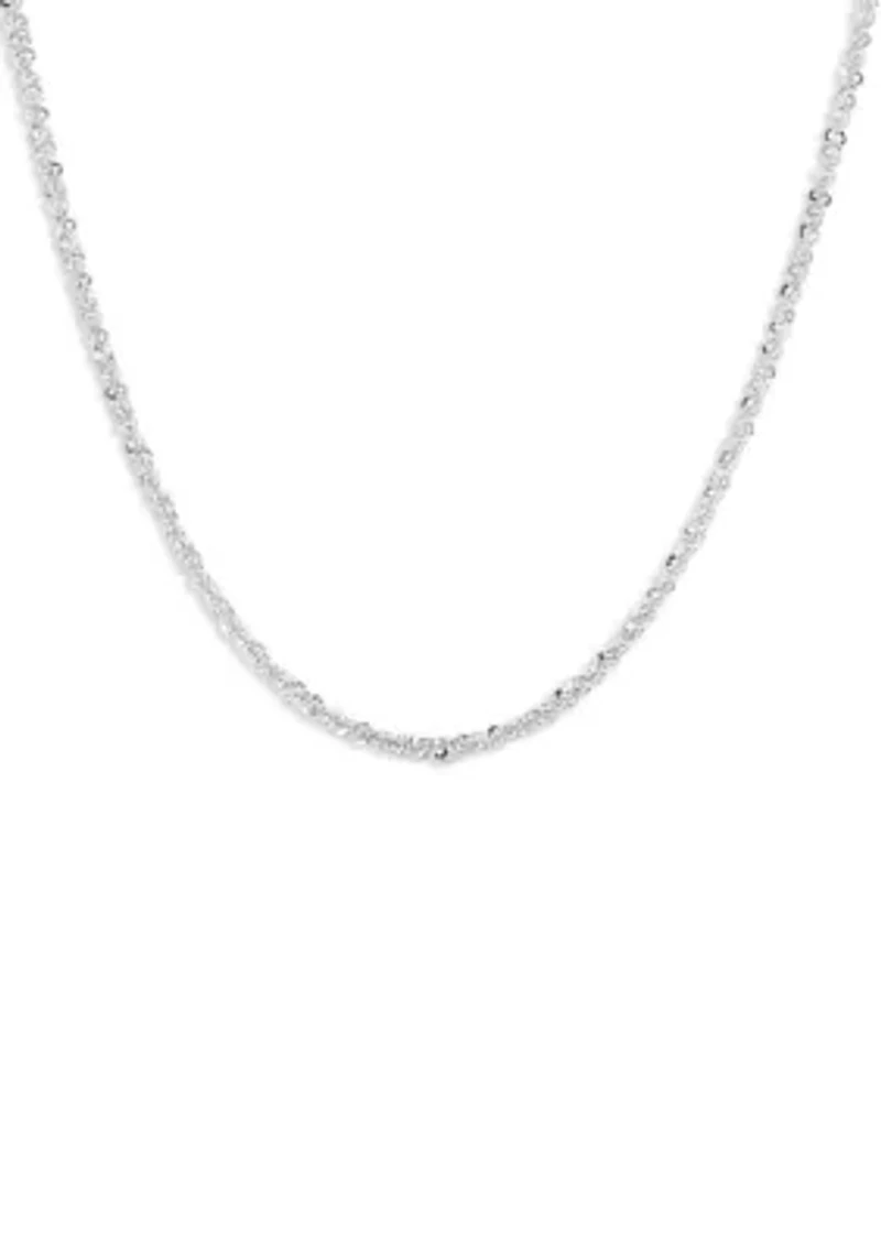 Sterling Silver Sparkle Chain Necklace