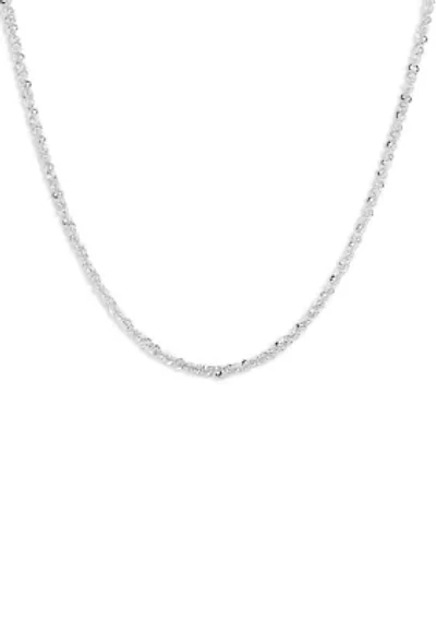 Sterling Silver Sparkle Chain Necklace