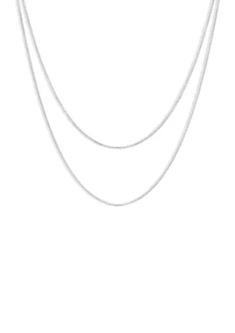 Double Strand Box Chain Necklace
