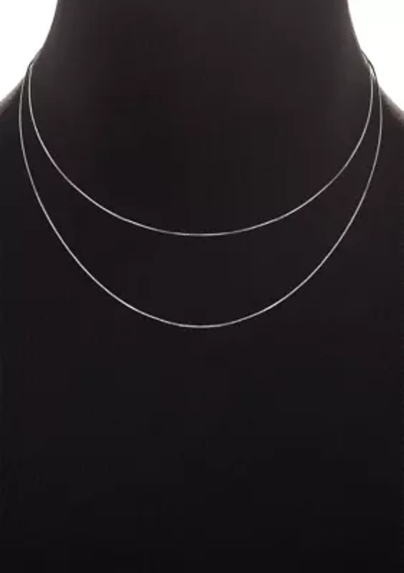 Double Strand Box Chain Necklace