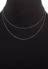 Double Strand Box Chain Necklace