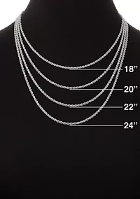 Sterling Silver Snake Chain 20" Necklace