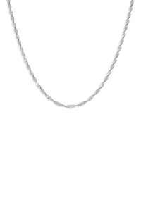 Sterling Silver Twisted Butterfly 18" Chain Necklace