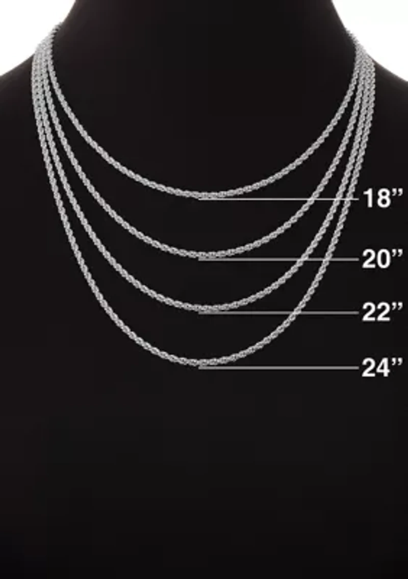 Sterling Silver Twisted Butterfly 18" Chain Necklace