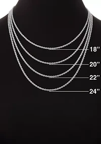 Sterling Silver Twisted Butterfly 18" Chain Necklace