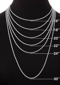 Sterling Silver Diamond Cut Paper Clip Chain necklace