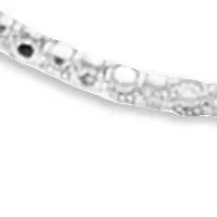 Diamond Cut Popcorn Chain Necklace Sterling Silver