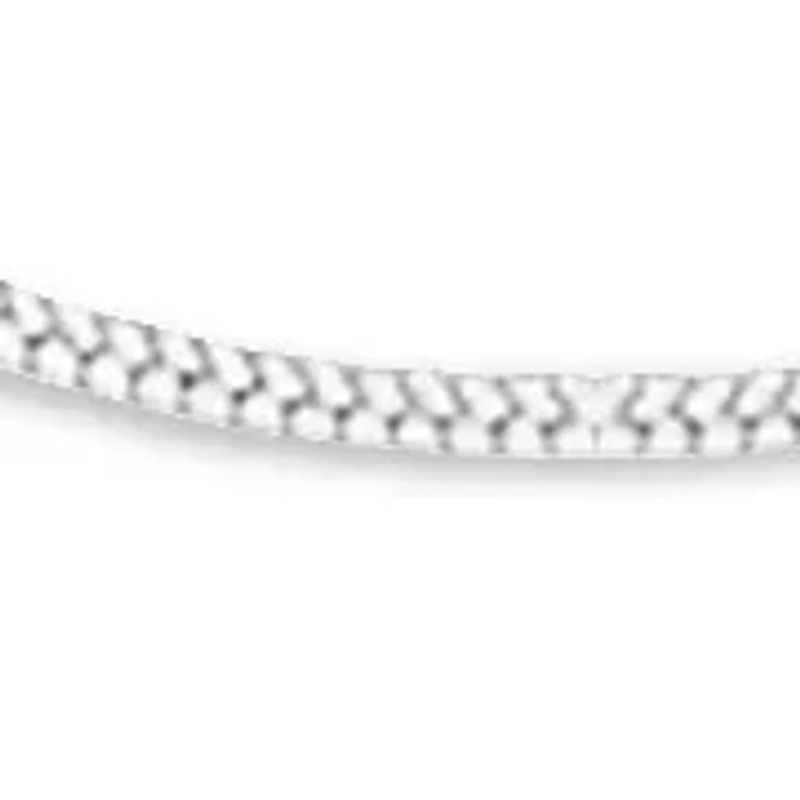 Diamond Cut Snake Chain Necklace in Sterling Silver