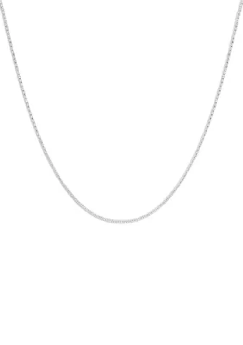 Diamond Cut Snake Chain Necklace in Sterling Silver