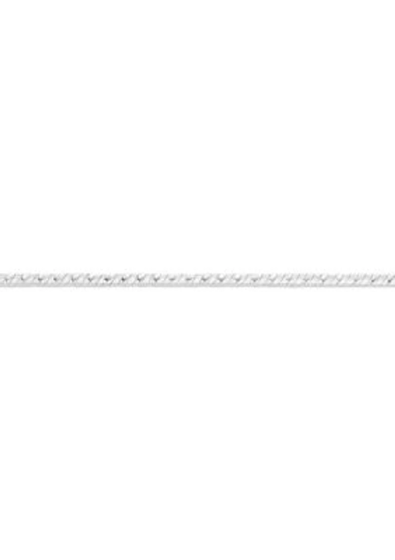 Diamond Cut Snake Chain Necklace in Sterling Silver