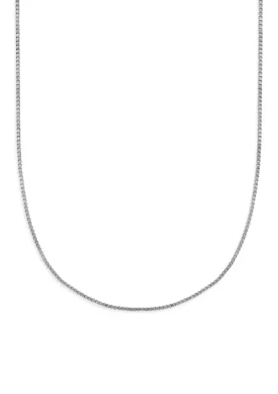 Sterling Silver Box Chain Necklace - 20"