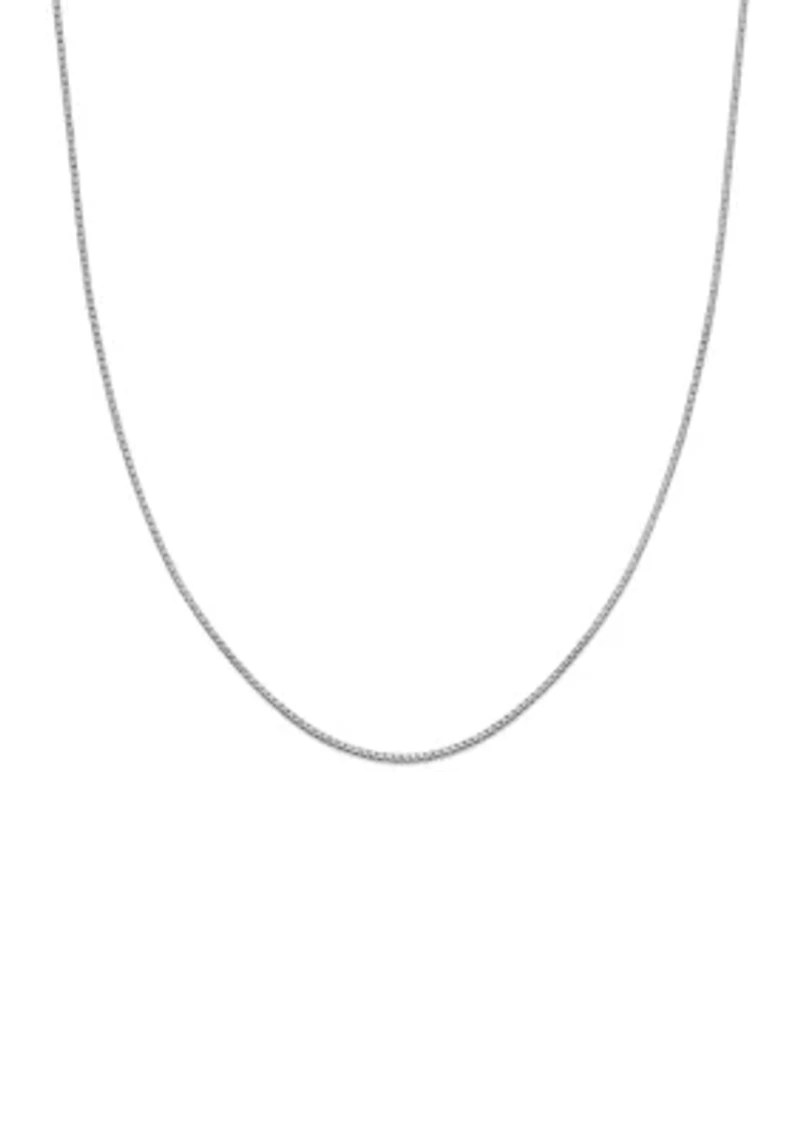 Box Chain Necklace in Sterling Silver