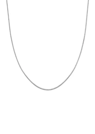   Box Chain Necklace in Sterling Silver