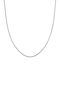   Box Chain Necklace in Sterling Silver