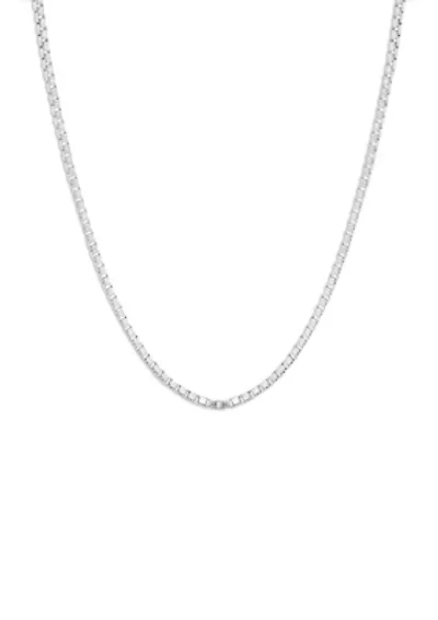 Sterling Silver Box Chain Neckalce