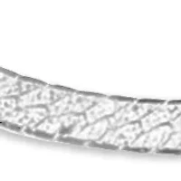 Sterling Silver Flat Diamond Cut Herringbone Chain Necklace