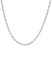 Sterling Silver Butterfly Twist Chain Necklace
