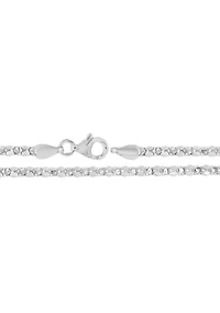 Sterling Silver Polished Popcorn Chain Necklace