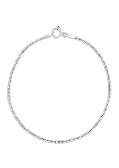 Sterling Silver Wheat Chain Bracelet