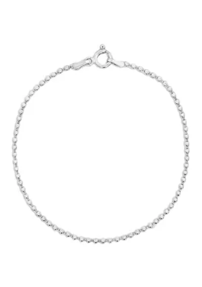 Sterling Silver Shotbead Chain Bracelet
