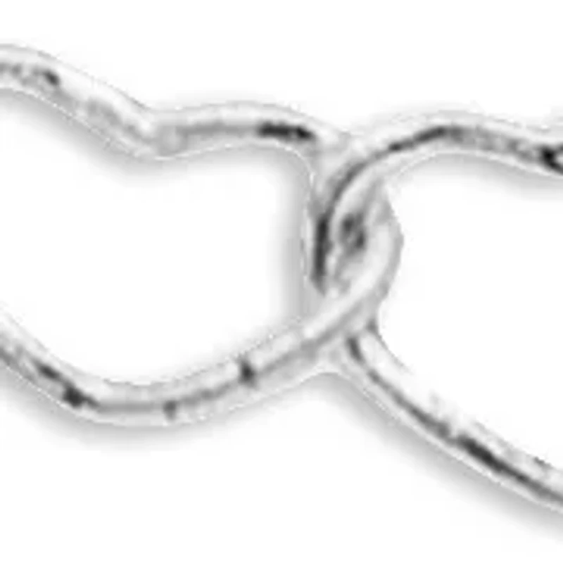 Sterling Silver Cutout Heart Link Chain Necklace