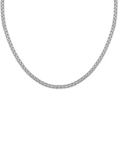 Silver Plated Round Chain Boxed 18" Necklace