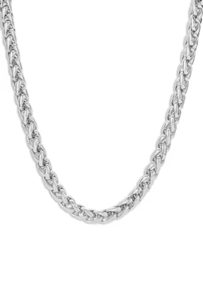 Fine Silver Plated Franco Chain Necklace