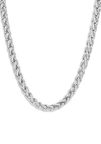 Fine Silver Plated Franco Chain Necklace