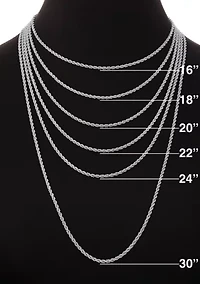 Fine Silver Plated Franco Chain Necklace