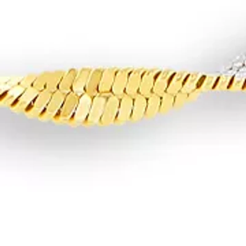 Twisted Two Tone Plated Butterfly Chain Necklace