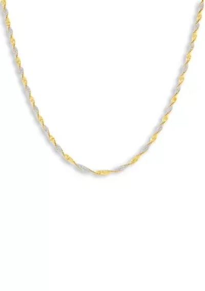 Gold Plated Twisted Butterfly Chain Necklace