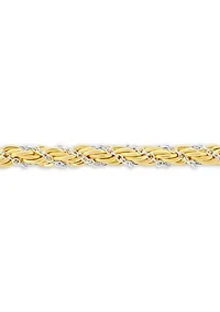 Two-Tone Cable Rope Chain Necklace