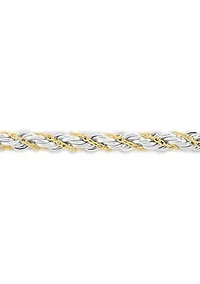  Two-Tone Cable Rope Chain Necklace