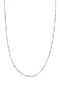 18 Inch Sterling Silver Diamond Cut Rope Chain Necklace 