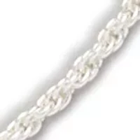 20 Inch Sterling Silver Diamond Cut Rope Chain Necklace