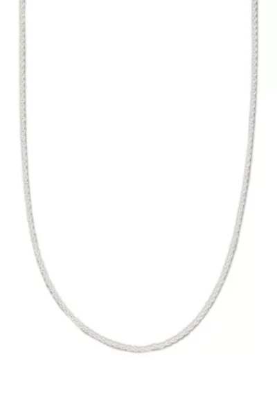 20 Inch Sterling Silver Diamond Cut Rope Chain Necklace