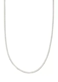 20 Inch Sterling Silver Diamond Cut Rope Chain Necklace