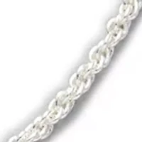  24 Inch Sterling Silver Diamond Cut Rope Chain Necklace 