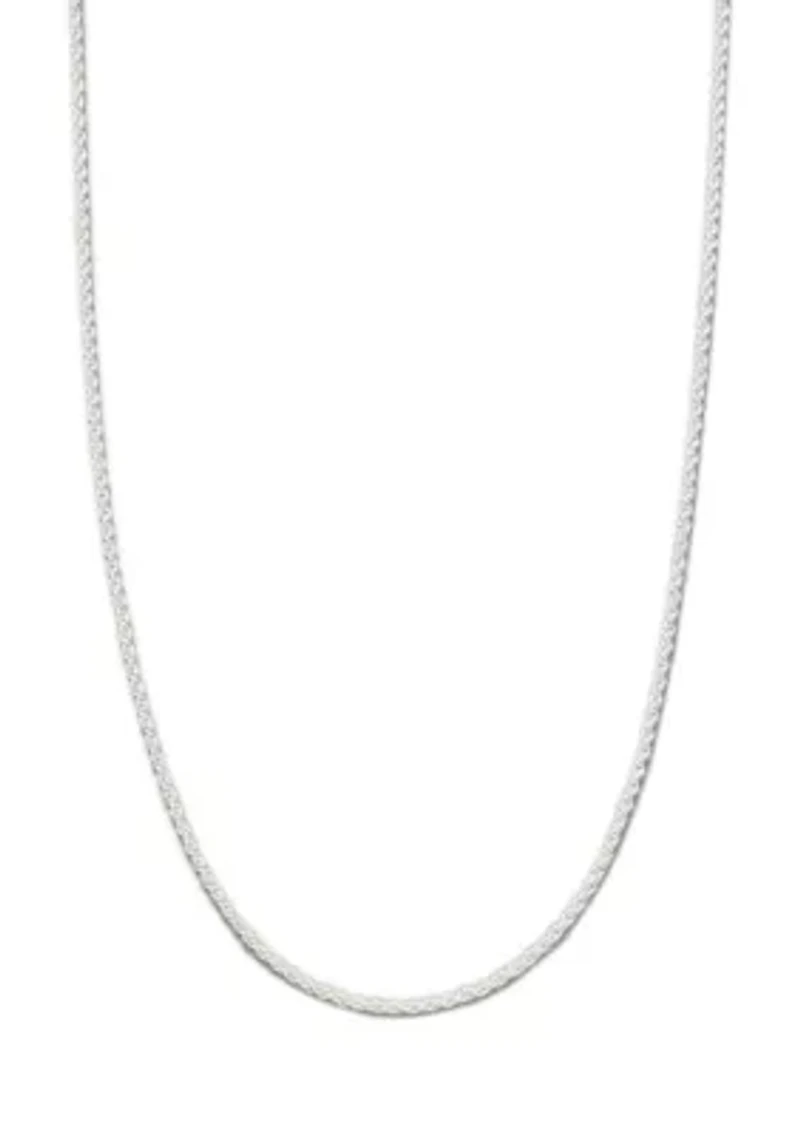  24 Inch Sterling Silver Diamond Cut Rope Chain Necklace 