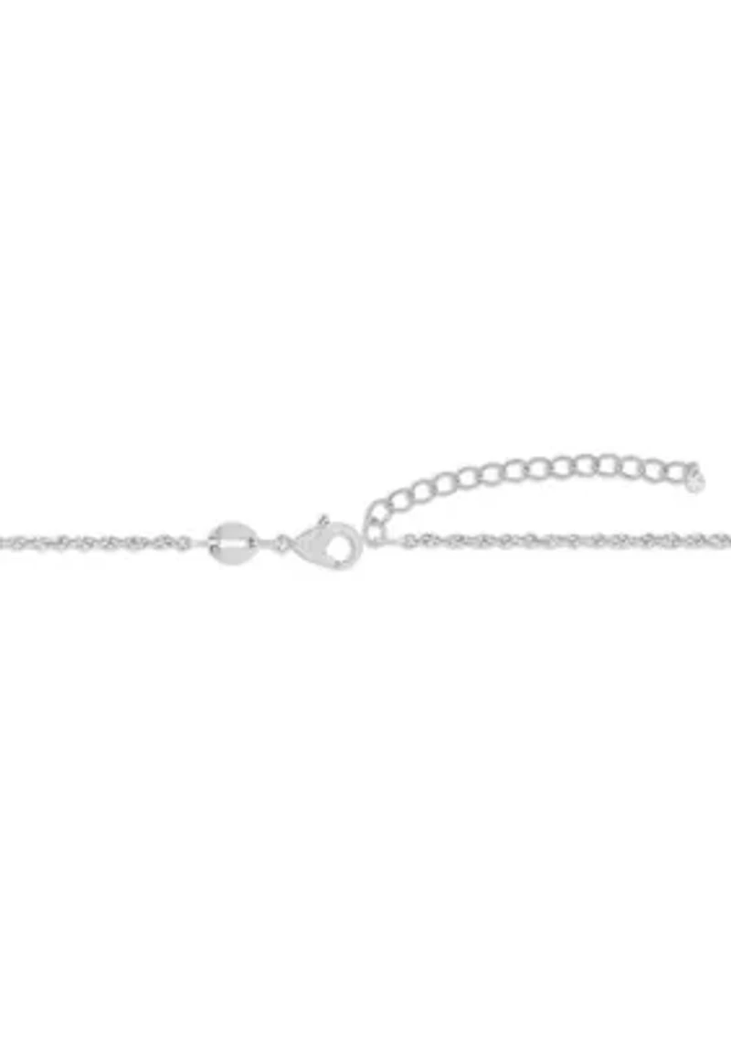 Fine Silver Plated 30" Rope Chain Necklace